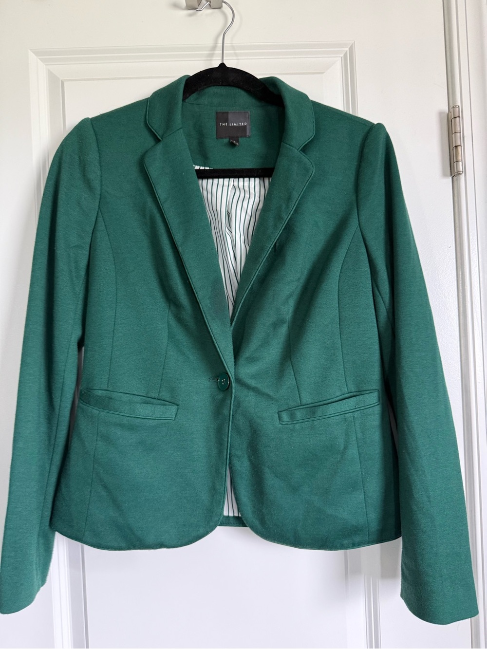 The Limited Emerald Green Single-Button Blazer